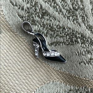 Silver heel charm